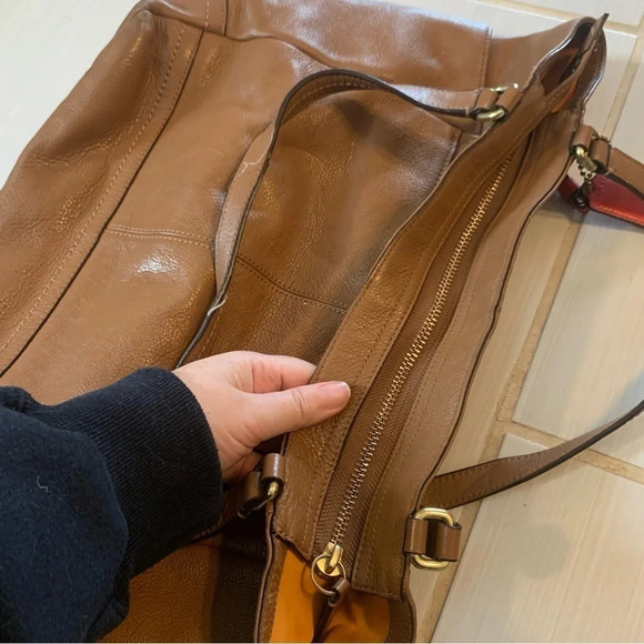 Coach Park North South Leather Tote Bag - Picture 2 of 11